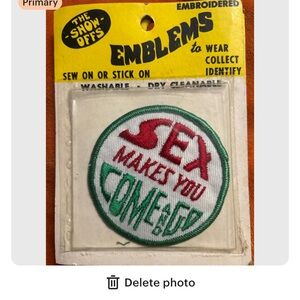 Emblems Embroidered Patch 'The Show Offs' vintage 70s s e x makes